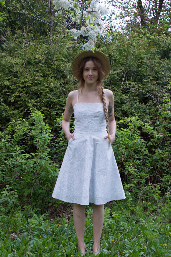 Heidi Martens Elsa Dress - Blue Lace Print Heidi Martens Elsa Dress - Blue Lace Print