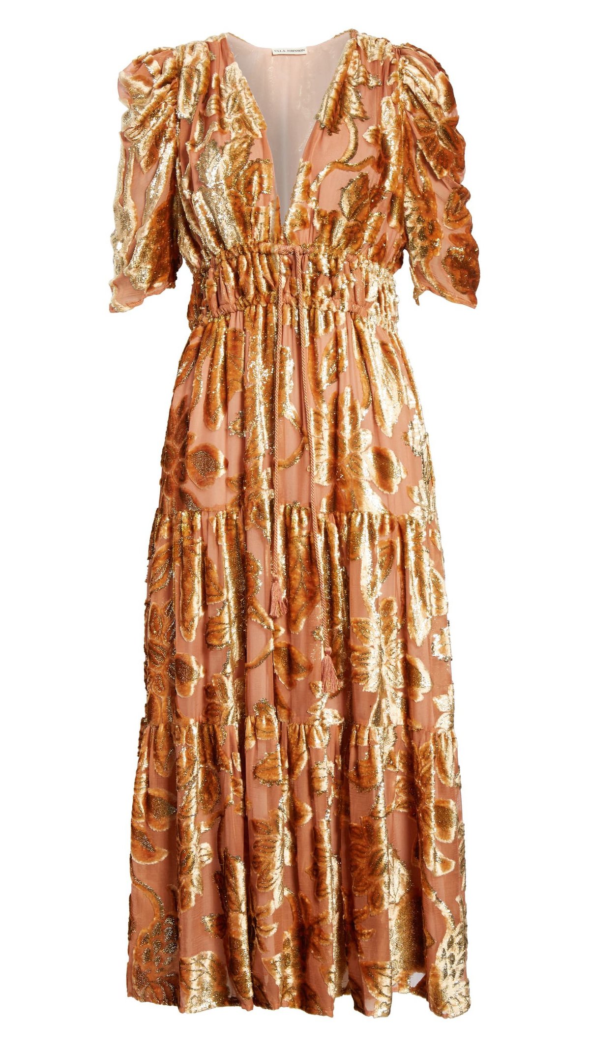 gold velvet gown