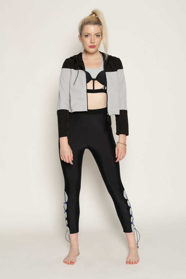 Chromat Accelerator Bungee Pant in Black/Grey Chromat Accelerator Bungee Pant in Black/Grey