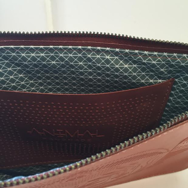Animal Handmade Fear no Future Clutch - Chesnut Animal Handmade Fear no Future Clutch - Chesnut