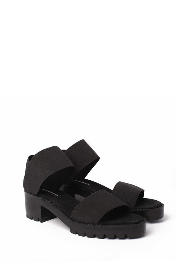 James Rowland Shop Elastic and Leather Dual Strap Sandal James Rowland Shop Elastic and Leather Dual Strap Sandal