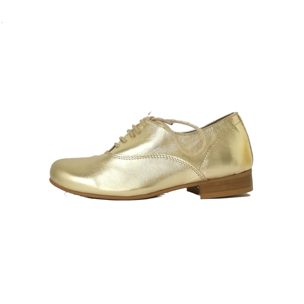 gold oxford shoes