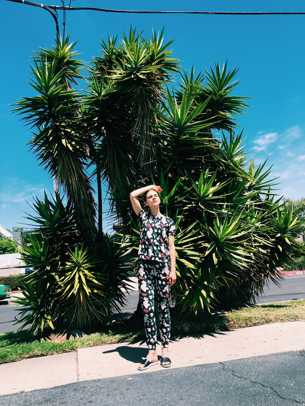 Calder Blake Rosalie Sweatshirt in the Collages Print Calder Blake Rosalie Sweatshirt in the Collages Print