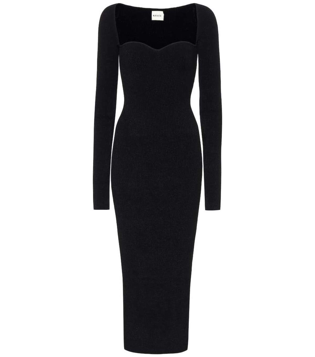 Khaite Beth Long Sleeve Bustier Dress 