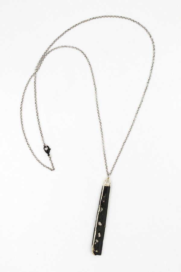 Sheila B Black Selenite Necklace Sheila B Black Selenite Necklace