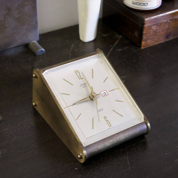 brass desk clock brass desk clock