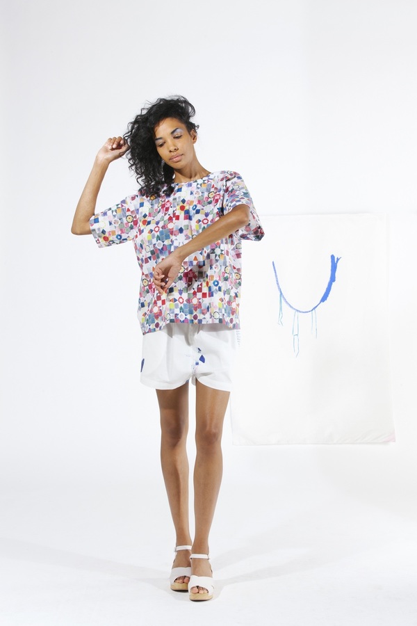 Carleen Venice Shorts - Mending Print Carleen Venice Shorts - Mending Print