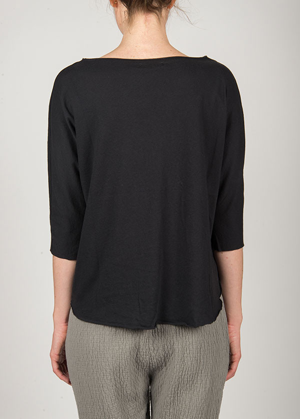 Black Crane - Short Sleeve Wide Crew in Black Black Crane - Short Sleeve Wide Crew in Black