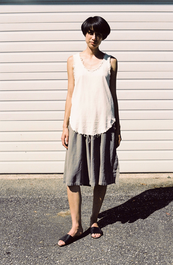 Black Crane Slit Wide Culotte - grey Black Crane Slit Wide Culotte - grey