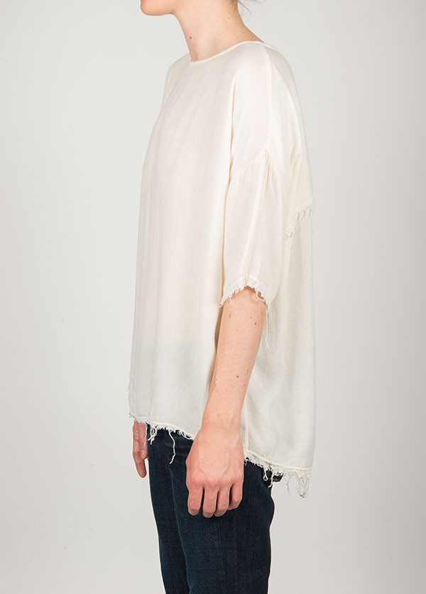 Black Crane - Square Top Short Sleeve in Cream Black Crane - Square Top Short Sleeve in Cream