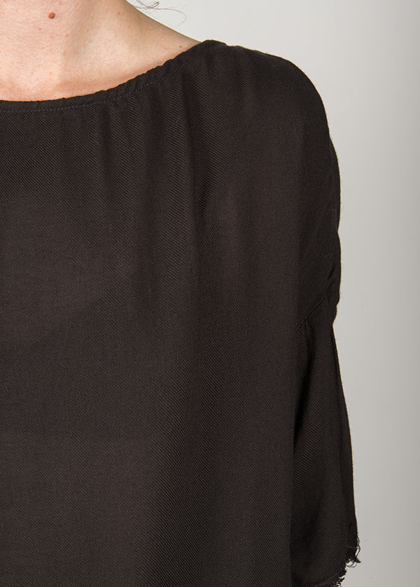 Black Crane - Square Top Short Sleeve in Ebony Black Crane - Square Top Short Sleeve in Ebony