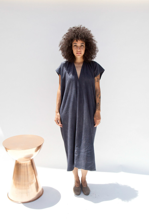 Miranda Bennett In-Stock: Everyday Dress, Oversized, Silk Noil in Coal Miranda Bennett In-Stock: Everyday Dress, Oversized, Silk Noil in Coal