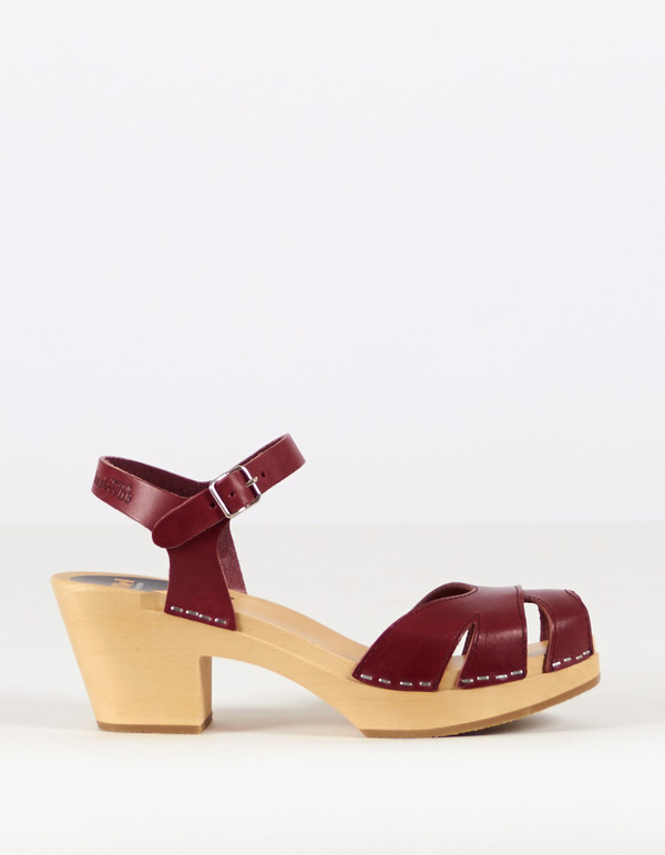 Swedish Hasbeens Ingela Clog Wine Red Swedish Hasbeens Ingela Clog Wine Red