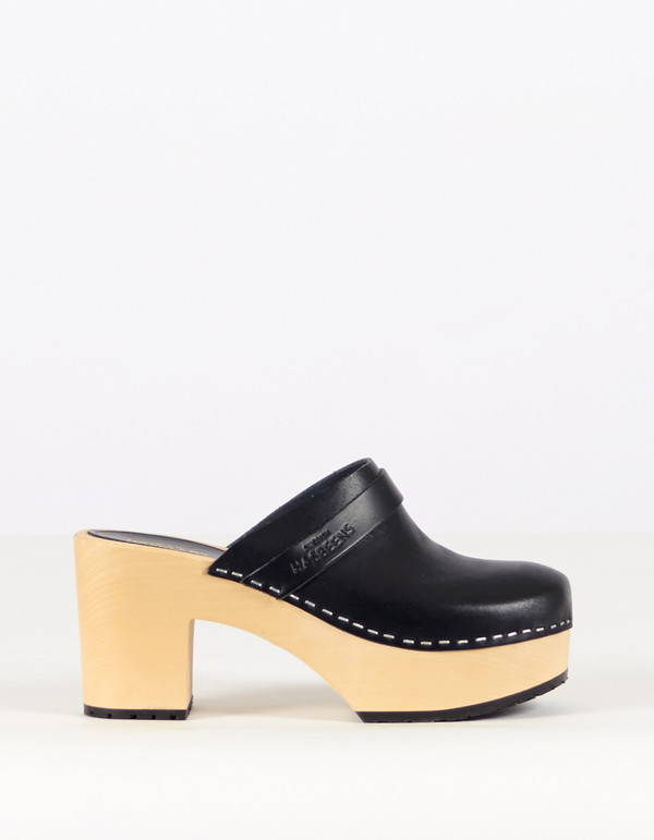 Swedish Hasbeens Louise Slide Black Swedish Hasbeens Louise Slide Black
