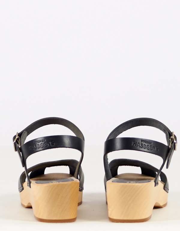 Swedish Hasbeens Suzanne Debutant Clog Black Swedish Hasbeens Suzanne Debutant Clog Black