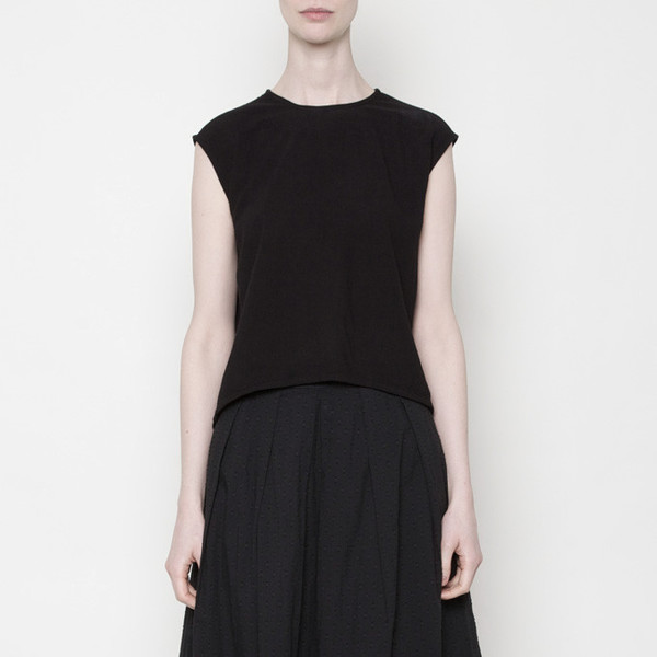 7115 apparel Solid Cropped Top PF15 - Black 7115 apparel Solid Cropped Top PF15 - Black