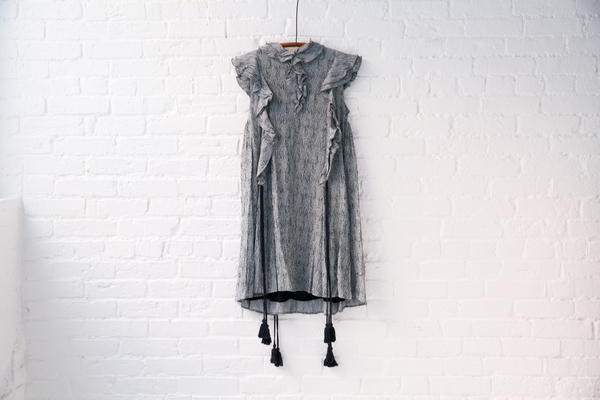 apiece apart woodgrain ruffle dress apiece apart woodgrain ruffle dress