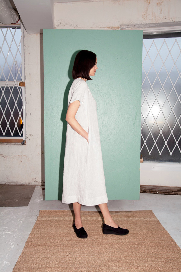 Sunja Link Gathered Back Yoke Dress Sunja Link Gathered Back Yoke Dress