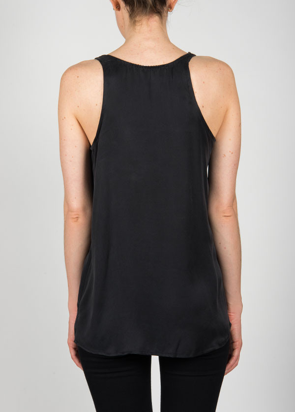 Dolan - Sleeveless Pocket Scoop in Black Dolan - Sleeveless Pocket Scoop in Black
