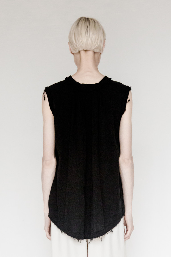 Black Crane Accordion Tank Top Black Crane Accordion Tank Top