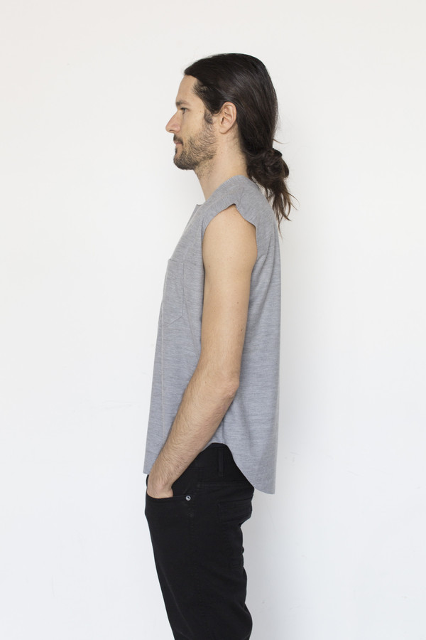 Assembly New York Cotton Muscle Tee - Grey Assembly New York Cotton Muscle Tee - Grey