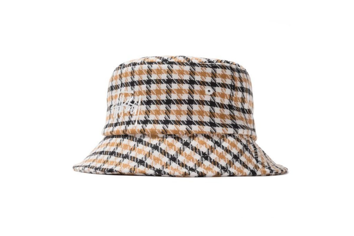 Plaid Bucket Hat - mustard | Garmentory