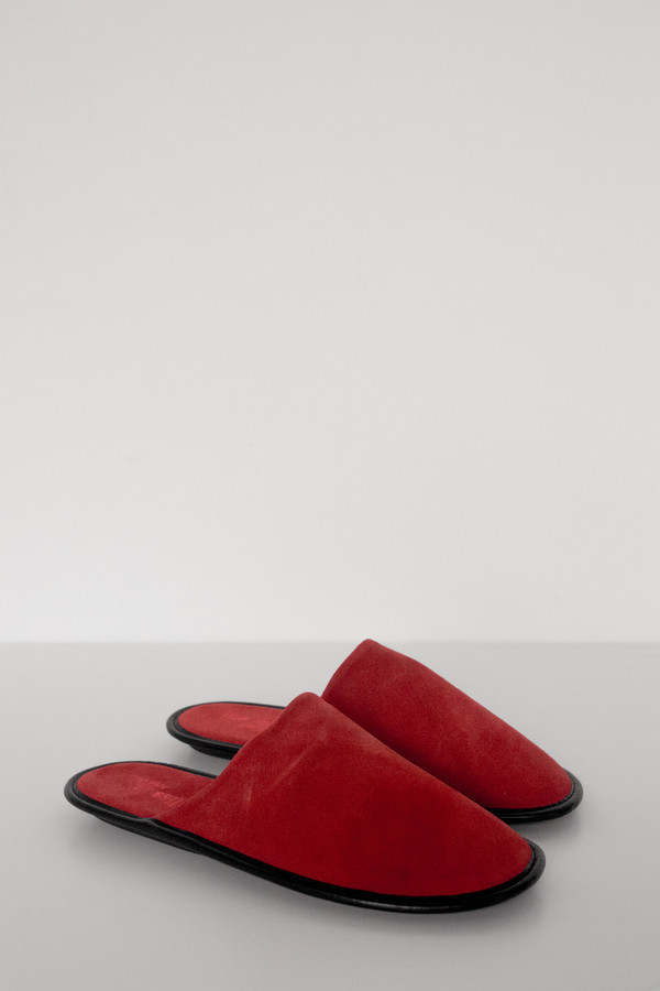 Lisa B. Women Suede Slipper - Red Lisa B. Women Suede Slipper - Red