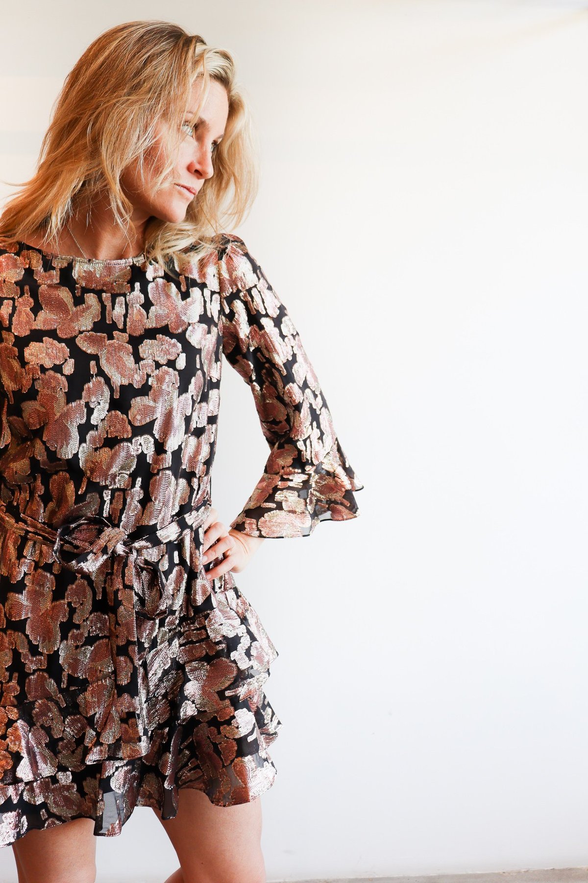Saloni Marissa Mini-C Dress - Rose Purl 
