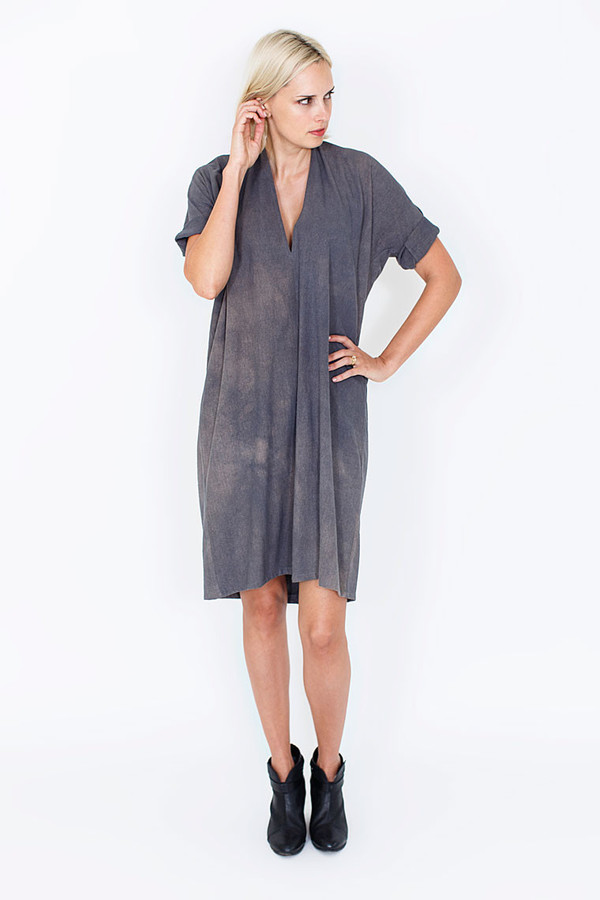 Miranda Bennett Muse Dress, Silk Noil in Coal Miranda Bennett Muse Dress, Silk Noil in Coal
