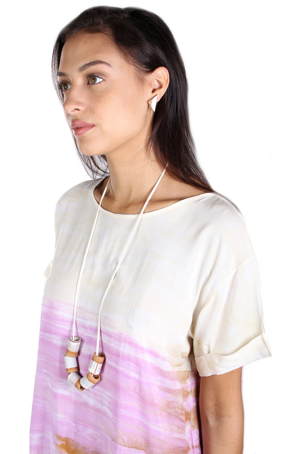 Maple + Mauve Ceramic Dipped Necklace Maple + Mauve Ceramic Dipped Necklace