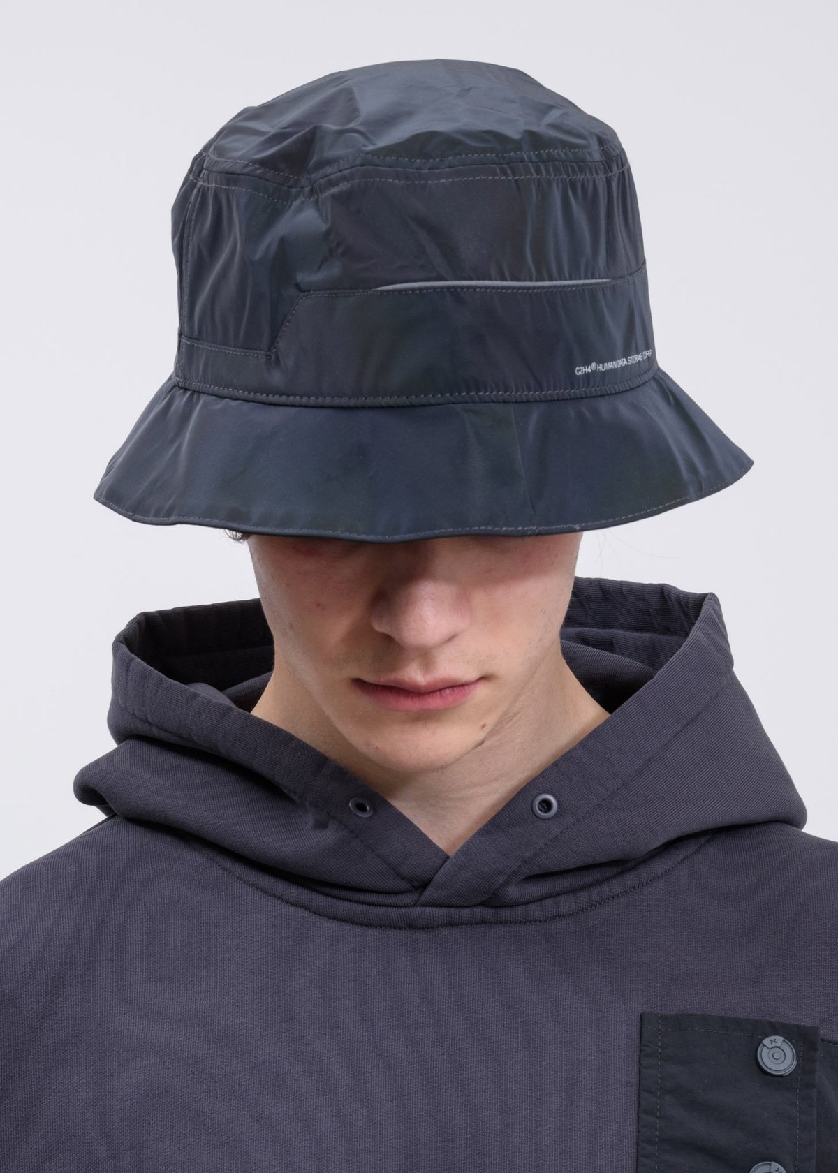 C2H4 3M Reflective Bucket Hat - Black 