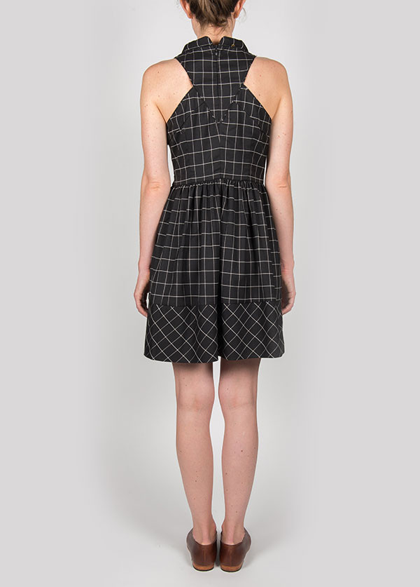 Harlyn - Francine Racer Back Dress in Black Plaid Harlyn - Francine Racer Back Dress in Black Plaid