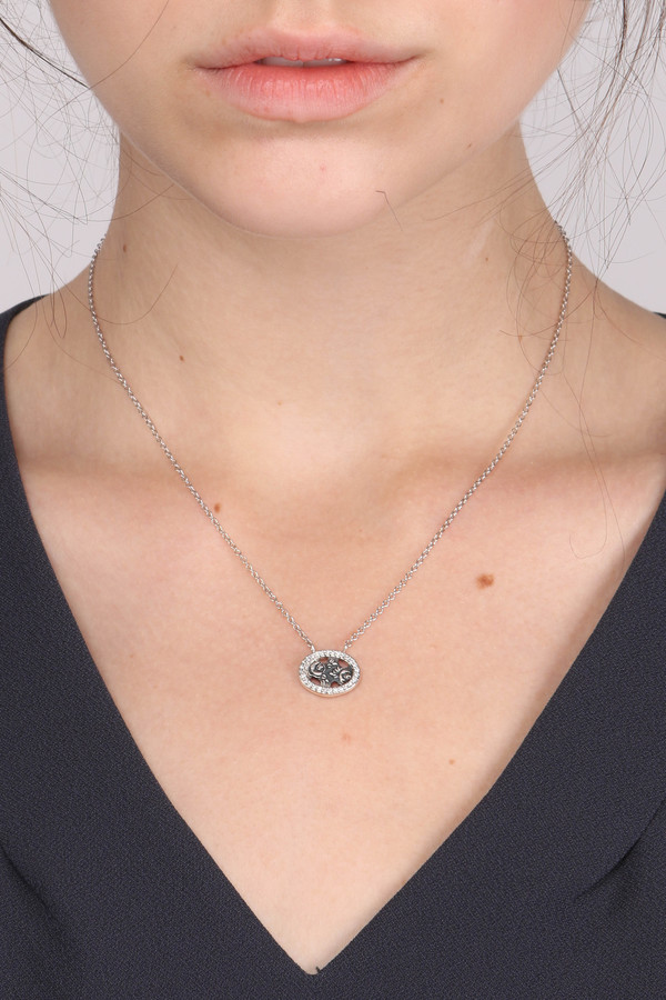 Oliver Kelly Mini Rose W/ White Diamond Necklace Oliver Kelly Mini Rose W/ White Diamond Necklace