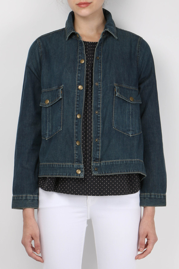 The Great The Swingy Jean Jacket The Great The Swingy Jean Jacket