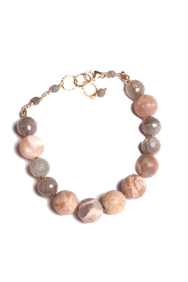 James and Jezebelle Pink Moonstone and Labradorite Bracelet James and Jezebelle Pink Moonstone and Labradorite Bracelet