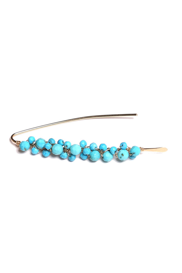 James and Jezebelle Turquoise Paperclip Earring James and Jezebelle Turquoise Paperclip Earring