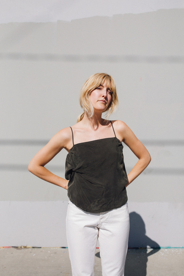 Objects Without Meaning Twist Lounge Tank, Olive Objects Without Meaning Twist Lounge Tank, Olive