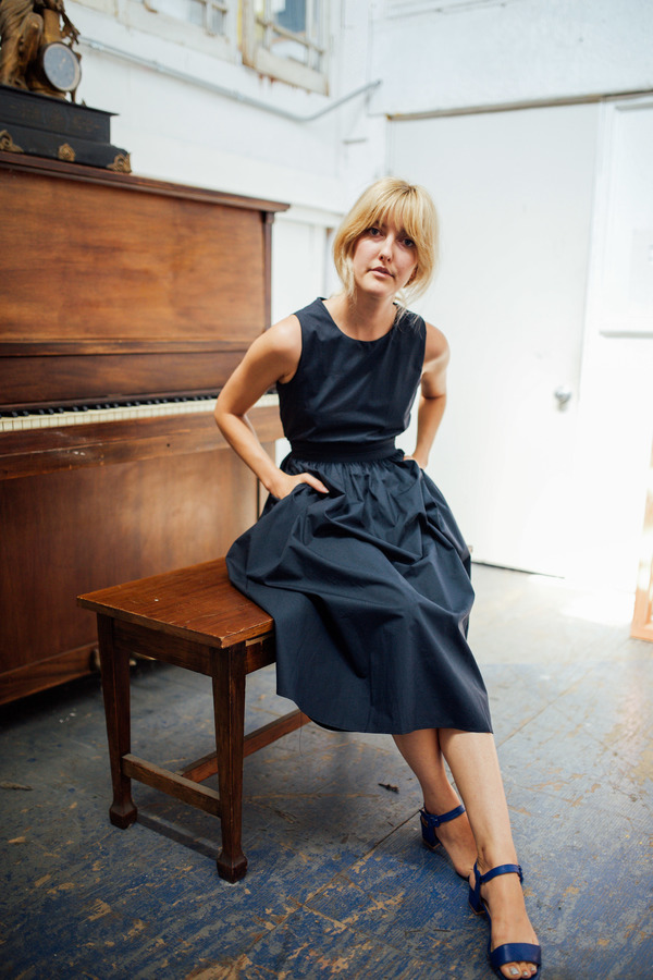 Objects Without Meaning Button Back Dress, Navy Objects Without Meaning Button Back Dress, Navy