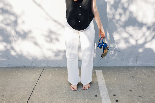 Objects Without Meaning Flare Jean, White Objects Without Meaning Flare Jean, White