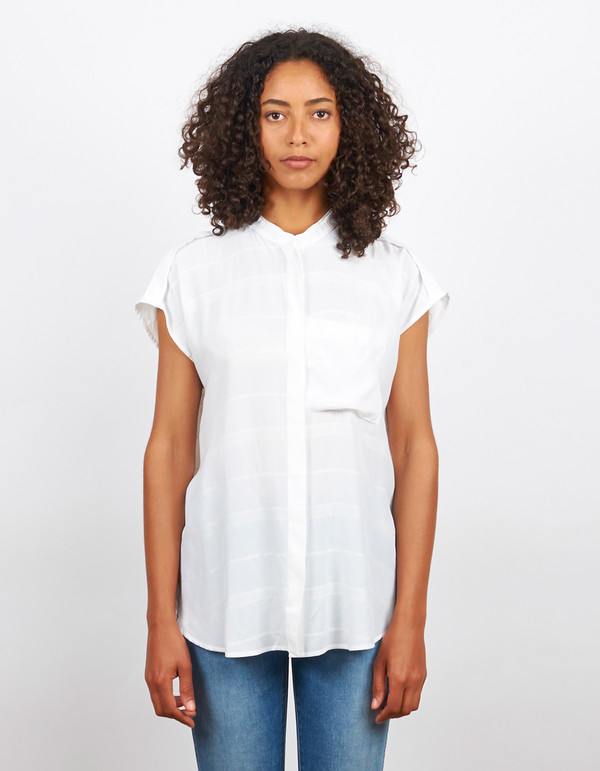 Filippa K Structure Stripe Shirt White Filippa K Structure Stripe Shirt White