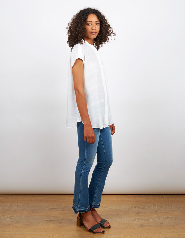 Filippa K Structure Stripe Shirt White Filippa K Structure Stripe Shirt White