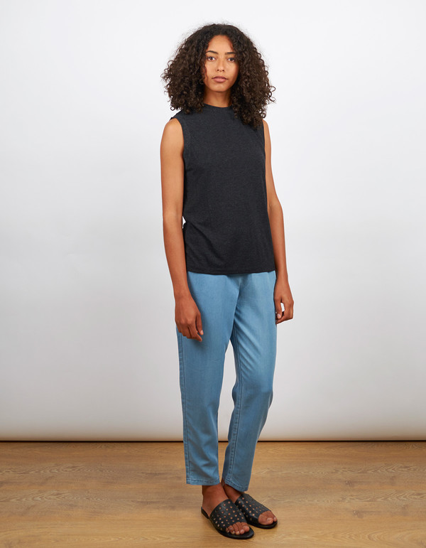 Just Female Lincoln Tank Anthracite Just Female Lincoln Tank Anthracite