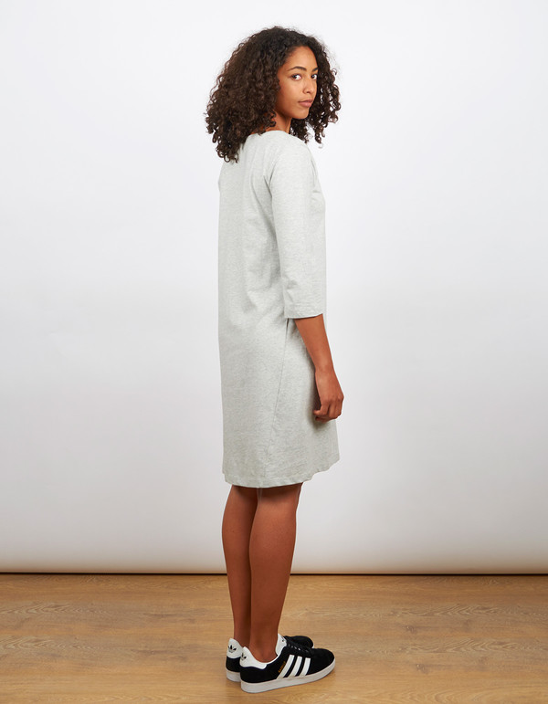 Kowtow Building Block Boat Neck Dress Grey Marle Kowtow Building Block Boat Neck Dress Grey Marle