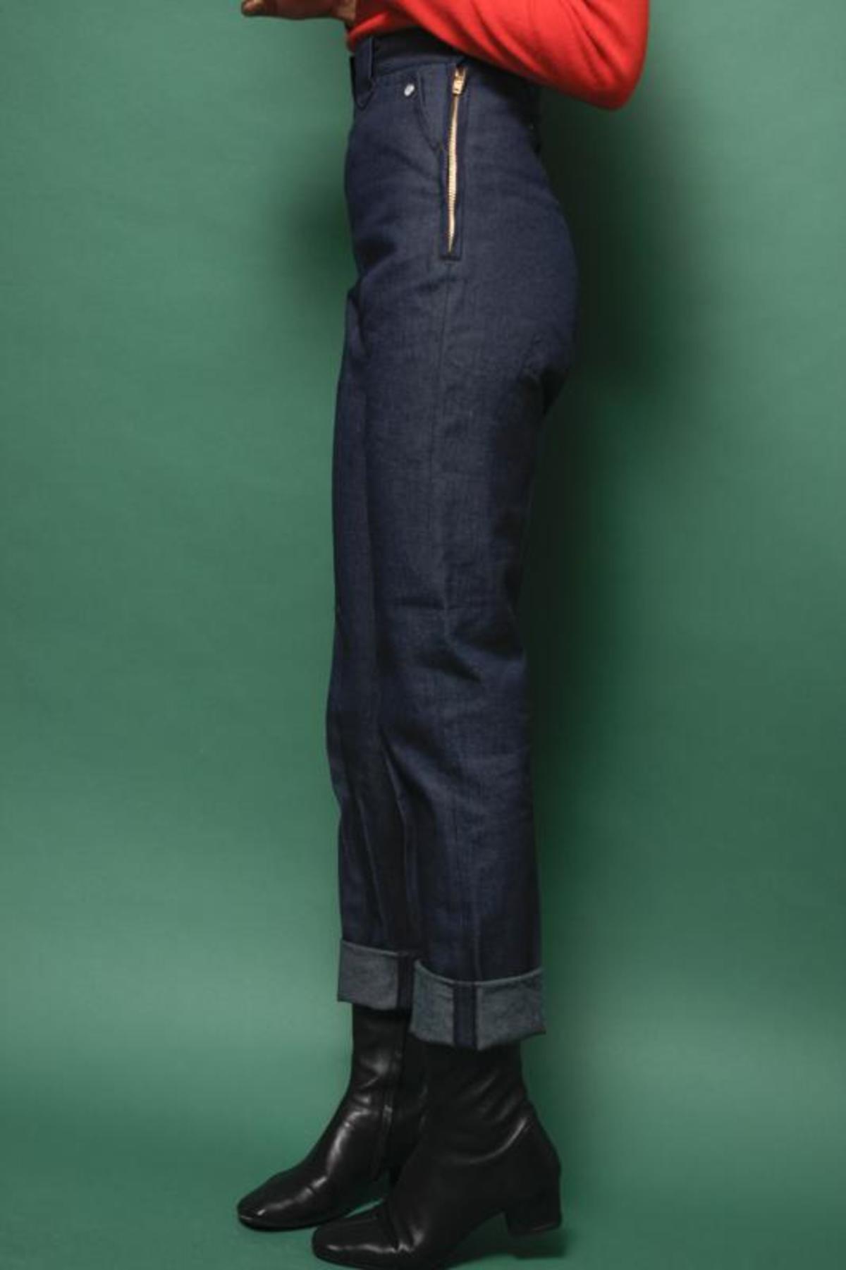 SIDE ZIP FRONTIER LADY JEANS | Garmentory