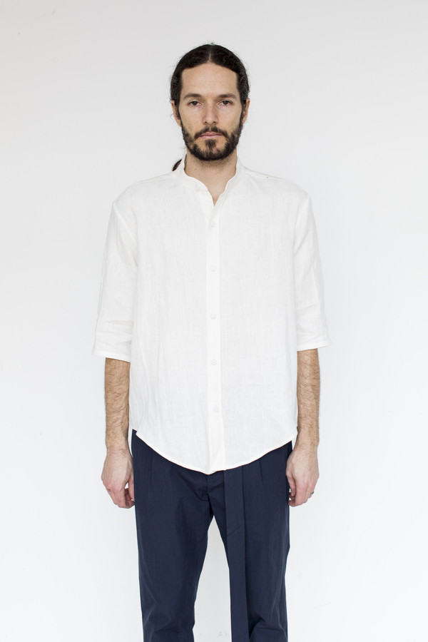 Assembly New York Linen Noncollar Shirt Assembly New York Linen Noncollar Shirt