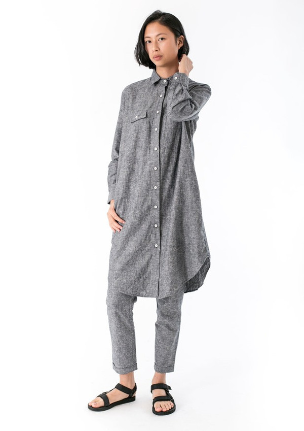 GOOD STUDIOS WOMENS HEMP LINEN CLASSIC COLLAR SHIRTDRESS GOOD STUDIOS WOMENS HEMP LINEN CLASSIC COLLAR SHIRTDRESS
