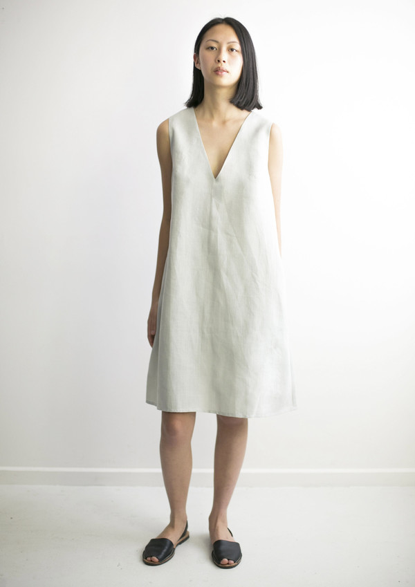 GOOD STUDIOS WOMENS HEMP LINEN V ALINE DRESS GOOD STUDIOS WOMENS HEMP LINEN V ALINE DRESS