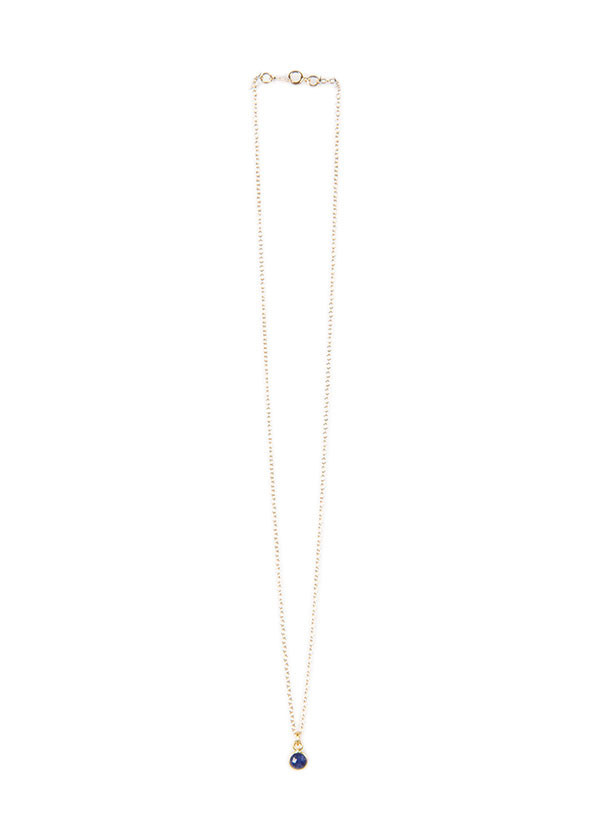 Lisbeth - Tiny Stone Necklace in Grey Moonstone or Lapis Lisbeth - Tiny Stone Necklace in Grey Moonstone or Lapis