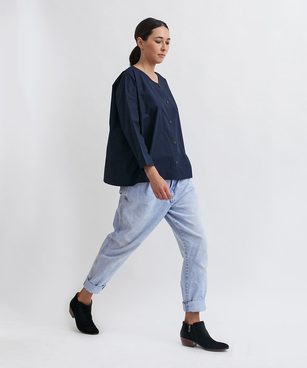 Revisited Matters Cotton Workshirt in Navy Revisited Matters Cotton Workshirt in Navy
