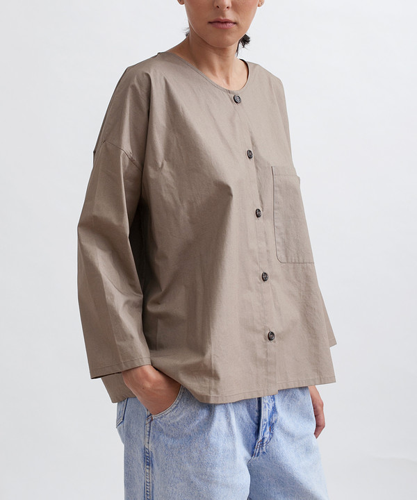 Revisited Matters Cotton Workshirt in Stone Revisited Matters Cotton Workshirt in Stone